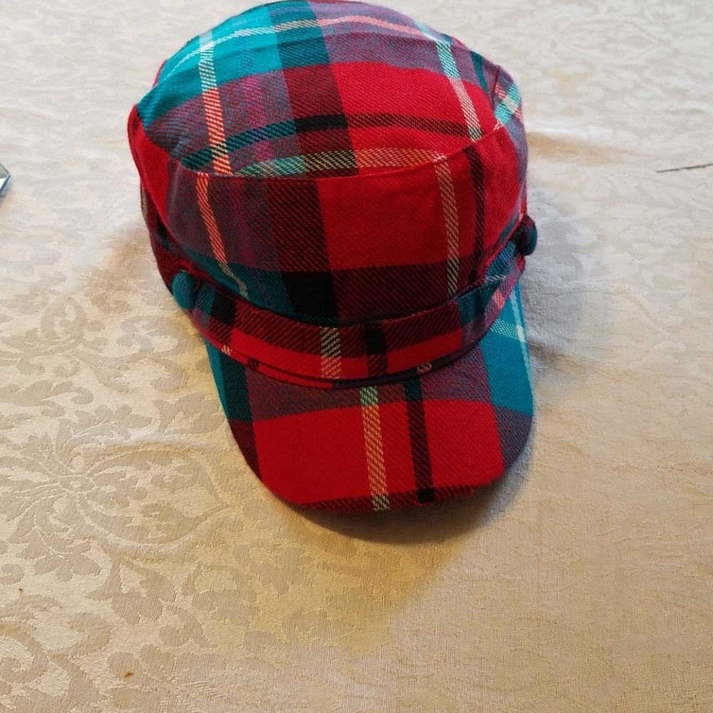 Plaid newsboy cap